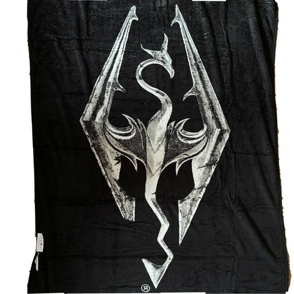 Loot Crate Bedding Skyrim Video Game Plush Fleece Throw Blanket